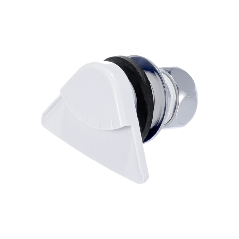 Urinal flush spreader with threaded connector, sealing gasket and lock nut for wall-hung ceramic urinals